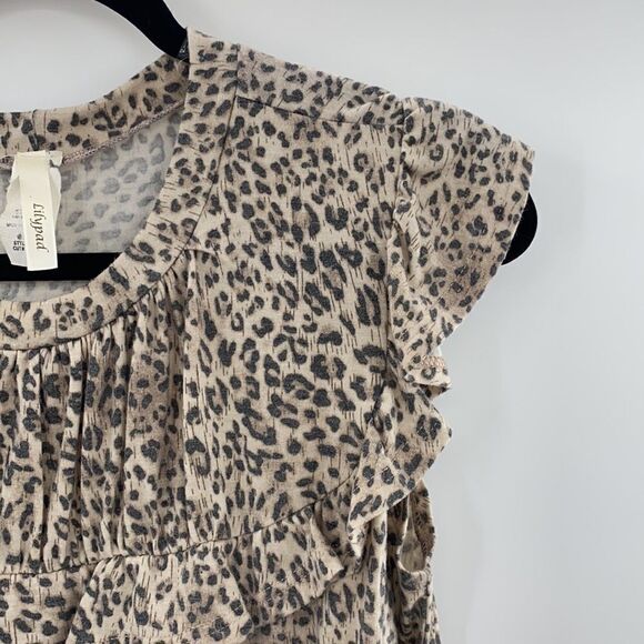 3For$20 Lilypad Leopard Print Brown/Black Top size small - Picture 3 of 5